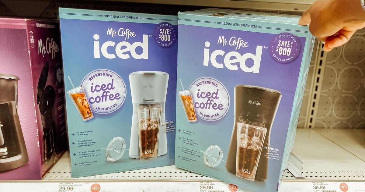 Mr. Coffee machine on store shelf