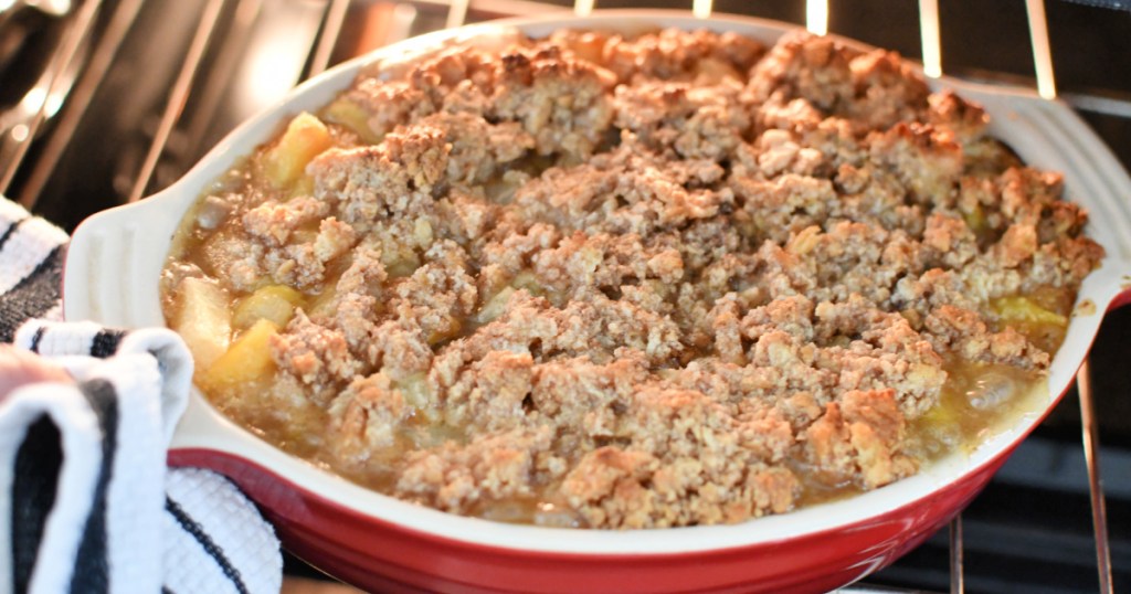 pineapple casserole out of the oven