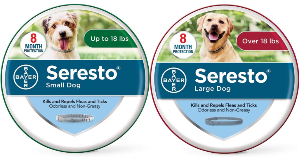 Seresto small and large dog flea collars