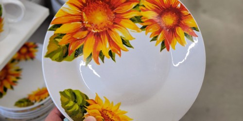 Sunflower Stoneware Dishes Just $1 at Dollar Tree