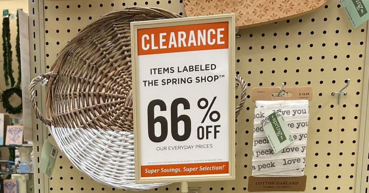 66% Off Clearance Sale at Hobby Lobby