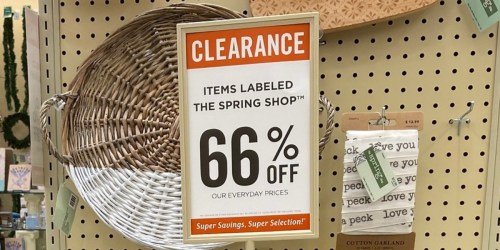 66% Off The Spring Shop Home Decor at Hobby Lobby