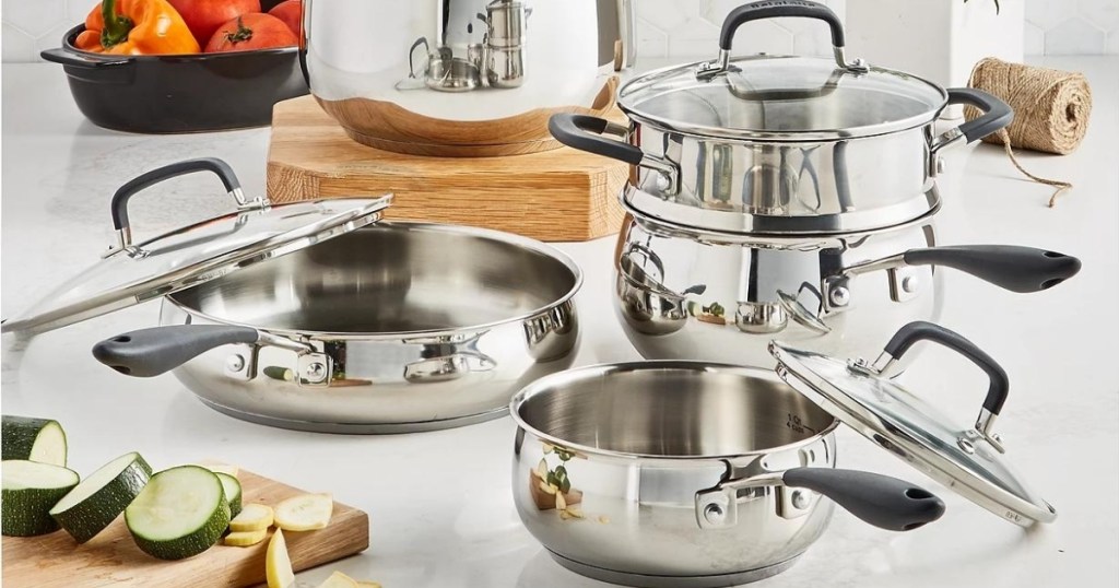 Belgique Stainless Steel 12-Pc. Cookware Set