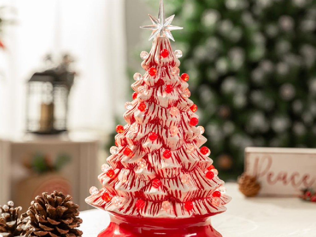 peppermint ceramic tree