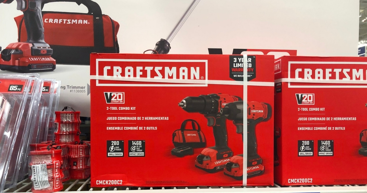 CRAFTSMAN V20 2-Tool 20-Volt Max Power Tool Combo Kit with Soft Case