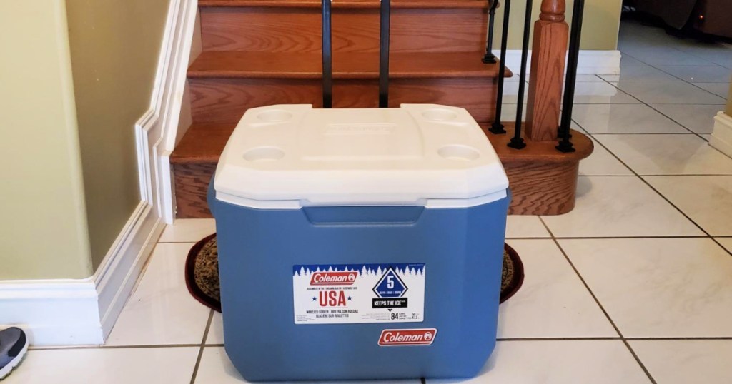 Coleman 50-Quart Xtreme 5-Day Hard Cooler with Wheels, Dark Blue