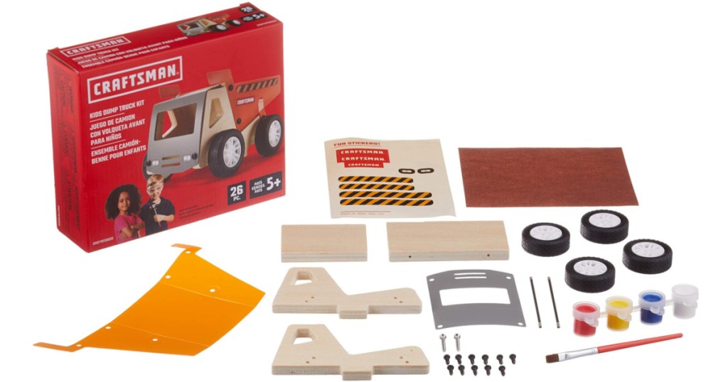 dump truck wood building kit