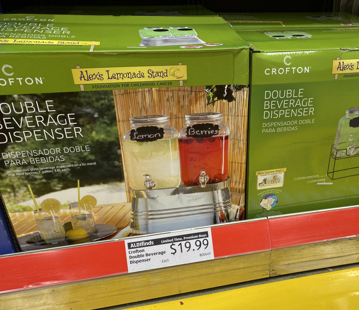 in-store display of beverage drink dispensers