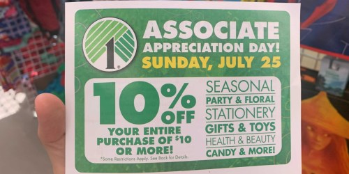 Dollar Tree Shoppers! Don’t Miss This RARE 10% Off Coupon | Use on Sunday, July 25th Only
