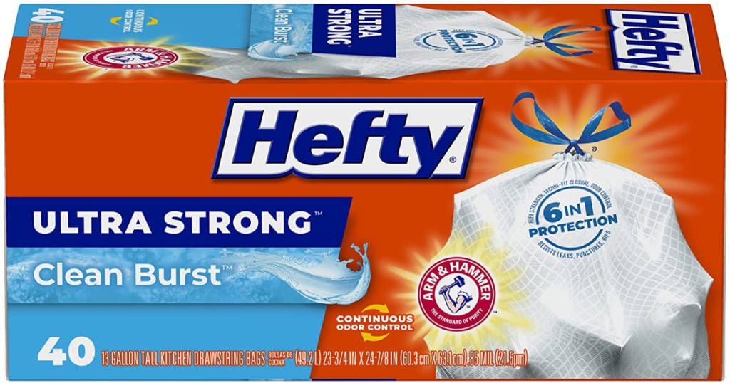 hefty white trash bags