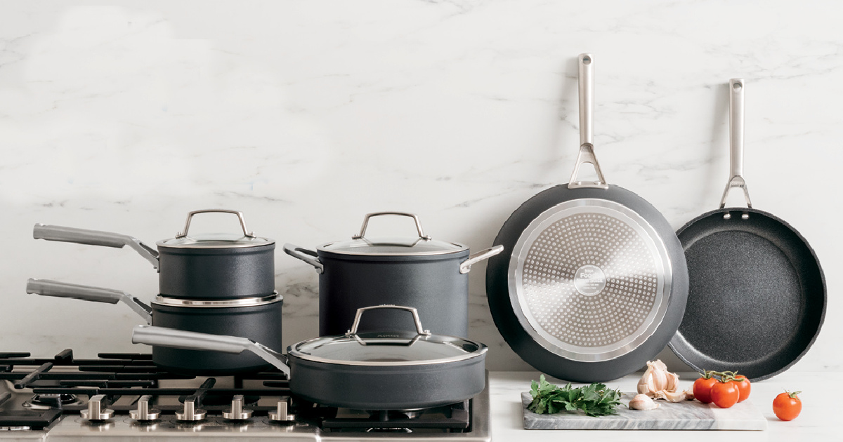 cookware set on stove