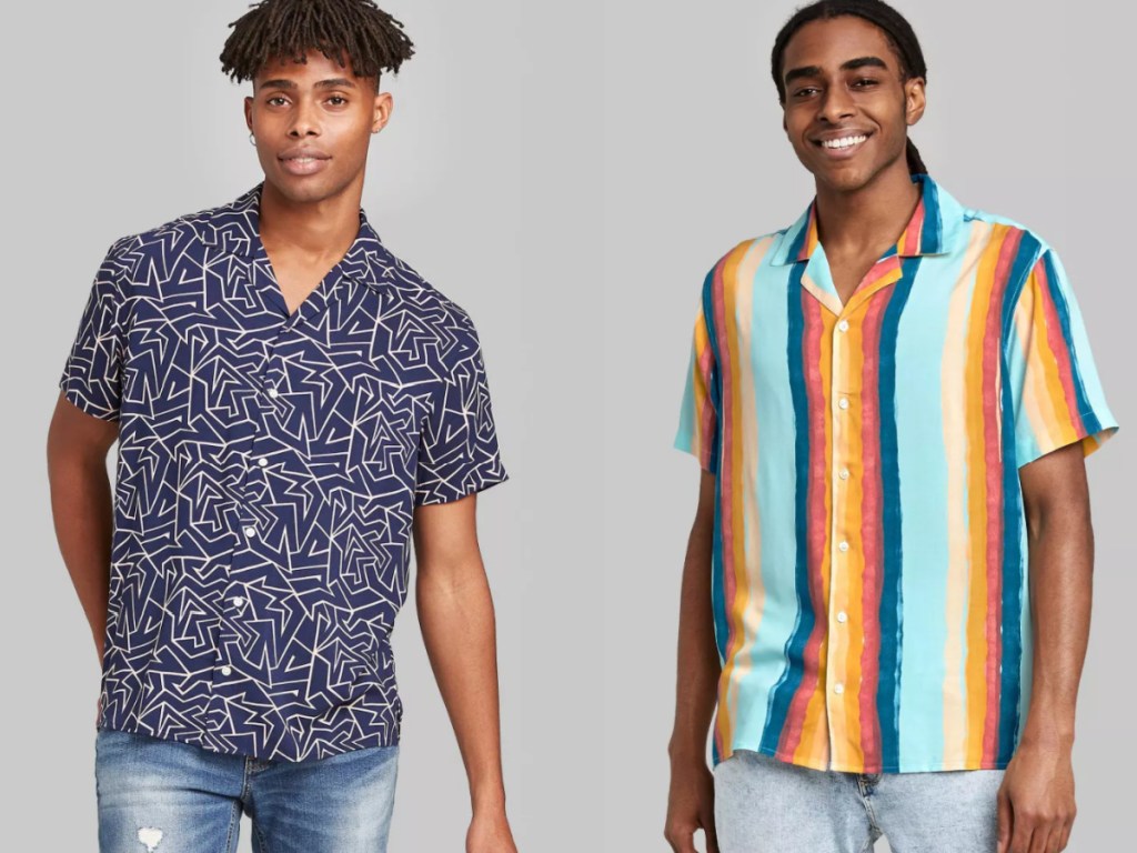 2 men wearing button down shirts