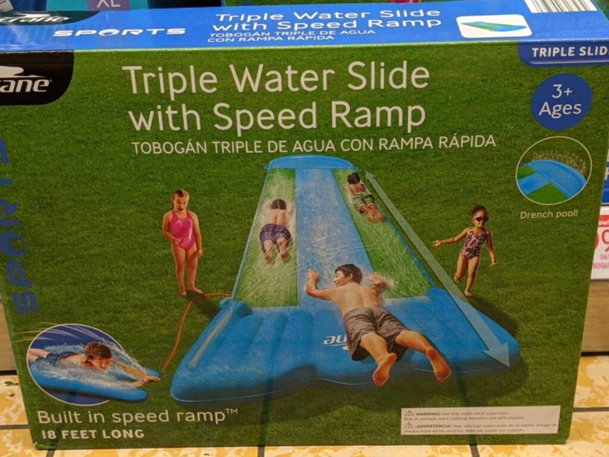 Triple Water Slide with Speed Ramp at ALDI