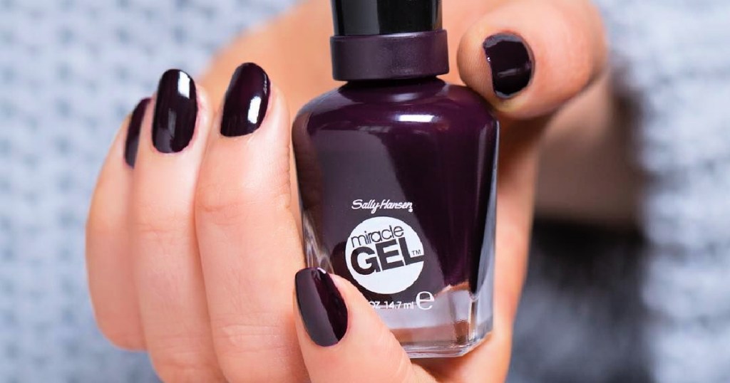 Sally Hansen Miracle Gel Nail Polish in Shade Cabernet with Bae