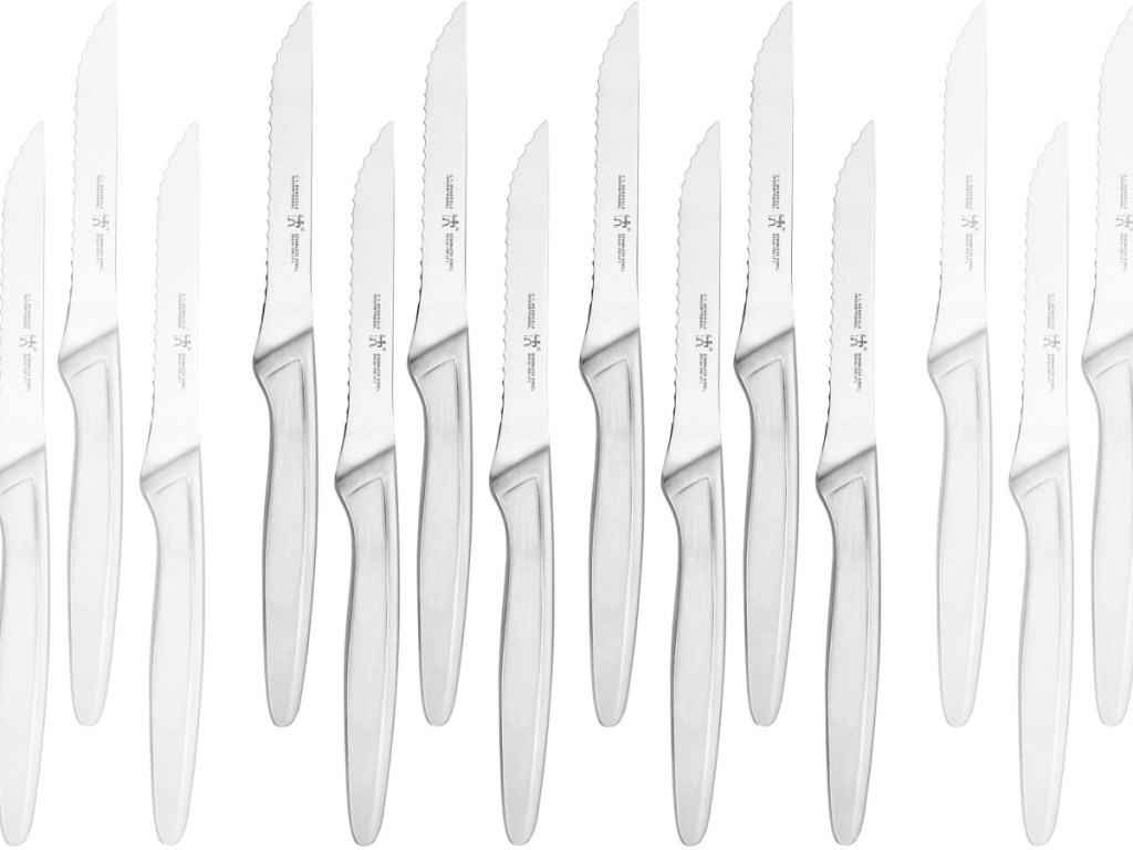 stainless steel steak knife set 
