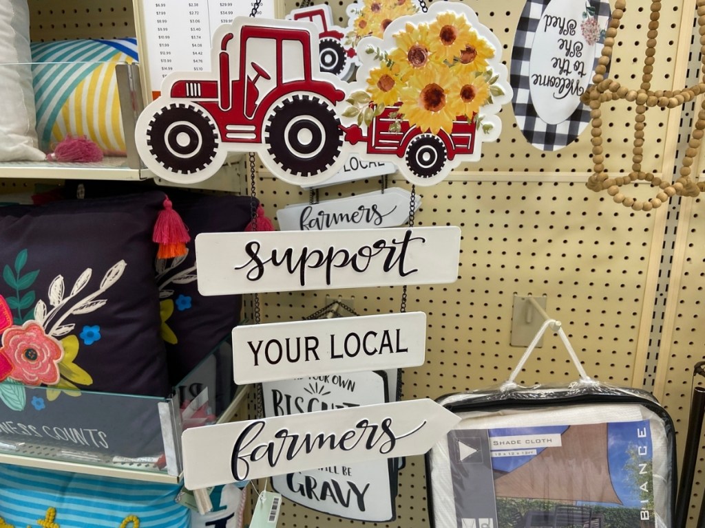Support Your Local Farmers Metal Wall Decor