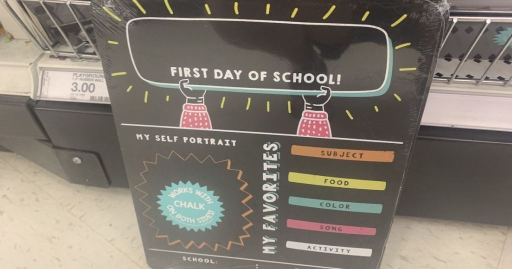 Target reversible first and last day of school sign