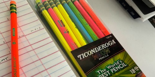 Ticonderoga Neon Pre-Sharpened Pencils 18-Count Just $5.49 Shipped on Amazon
