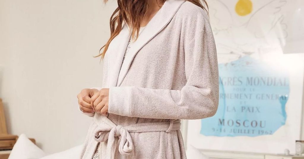 woman wearing an Ugg Robe