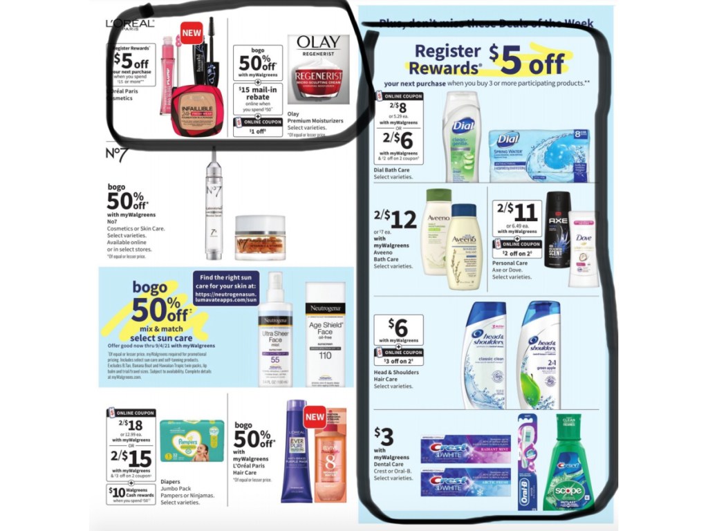 circle best deals in walgreens ad