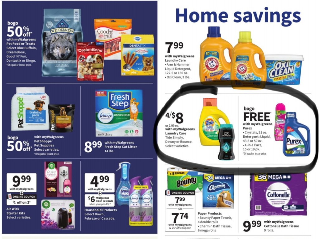 ad items circled for walgreens
