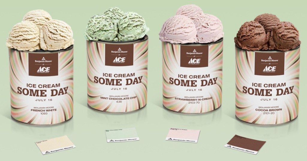 ice cream in 4 pain buckets