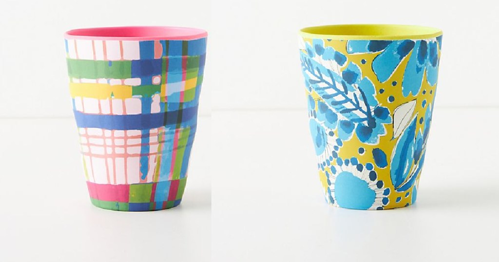 colorful artistic painted tumblers