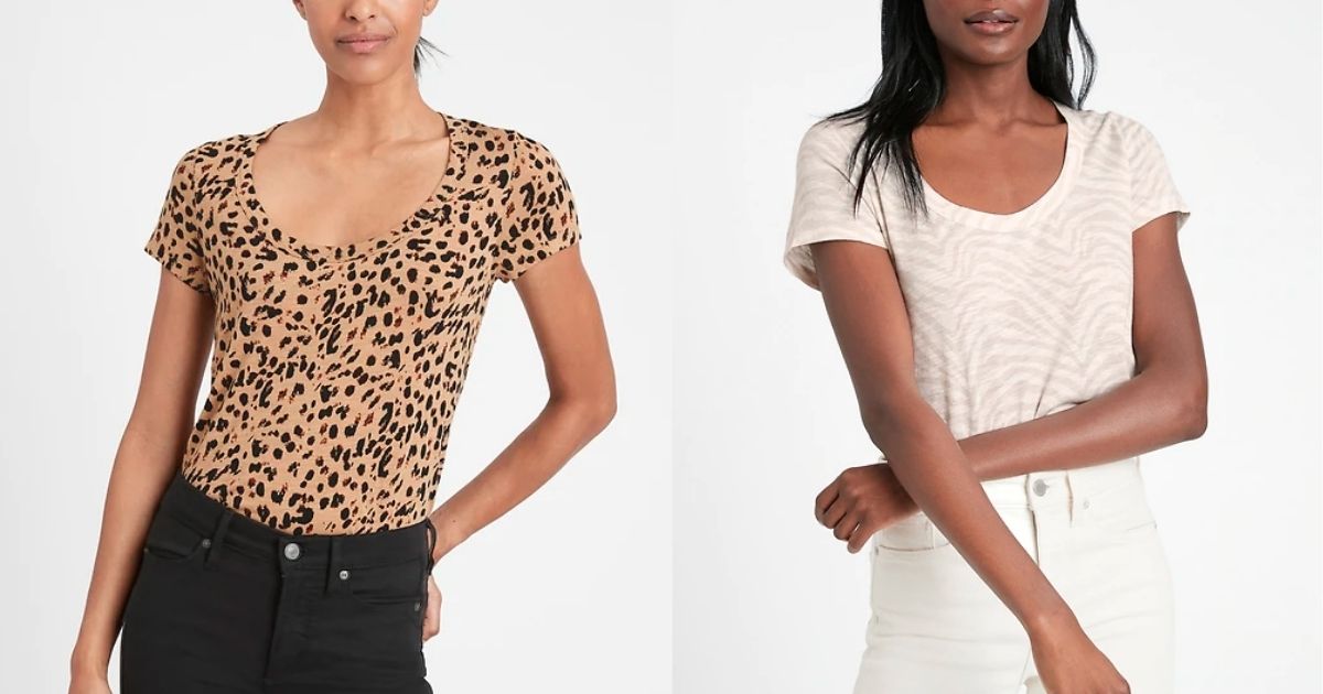 women wearing animal print tops