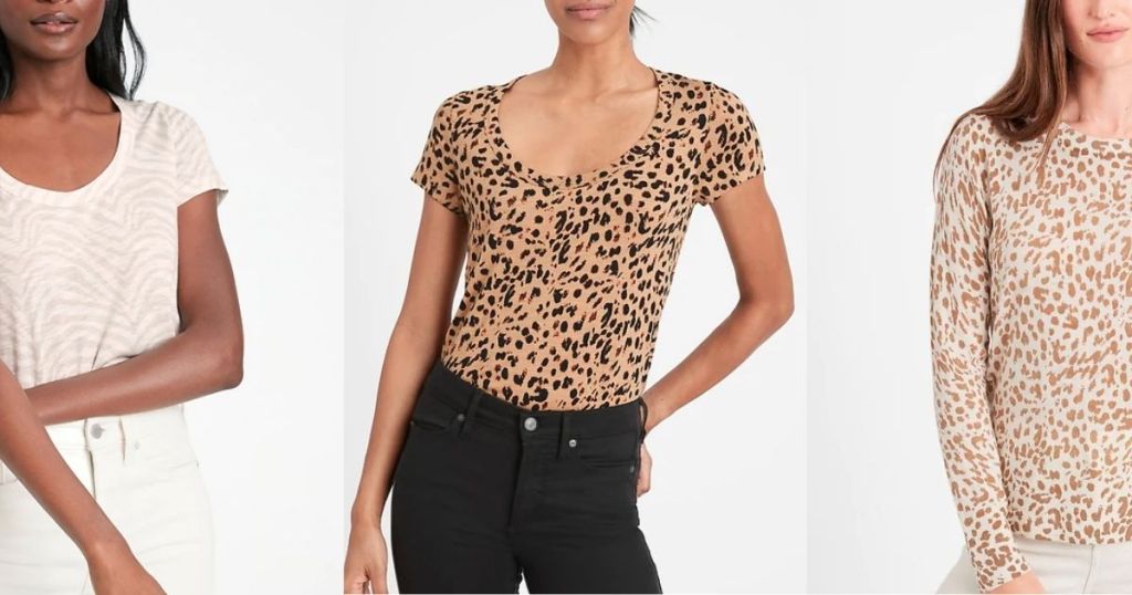 women wearing animal print tops