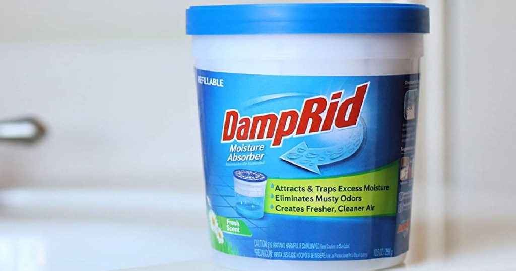 damp rid in bathroom counter