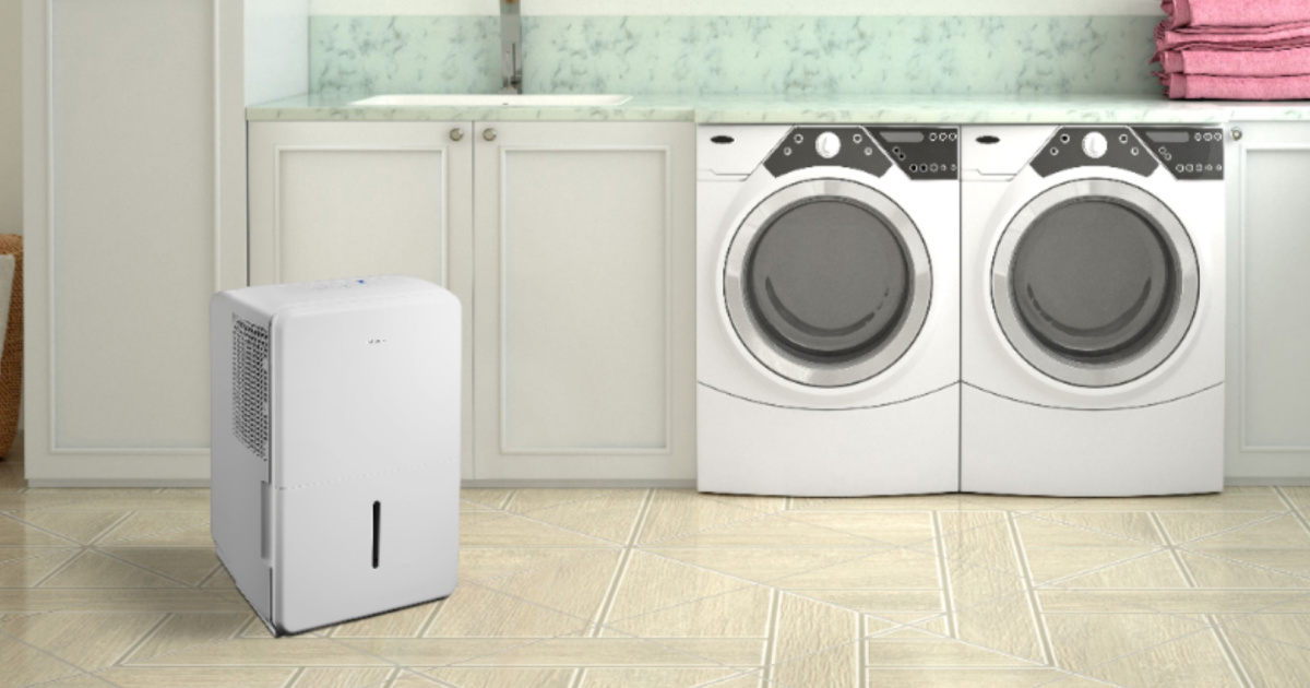 dehumidifier in laundry room