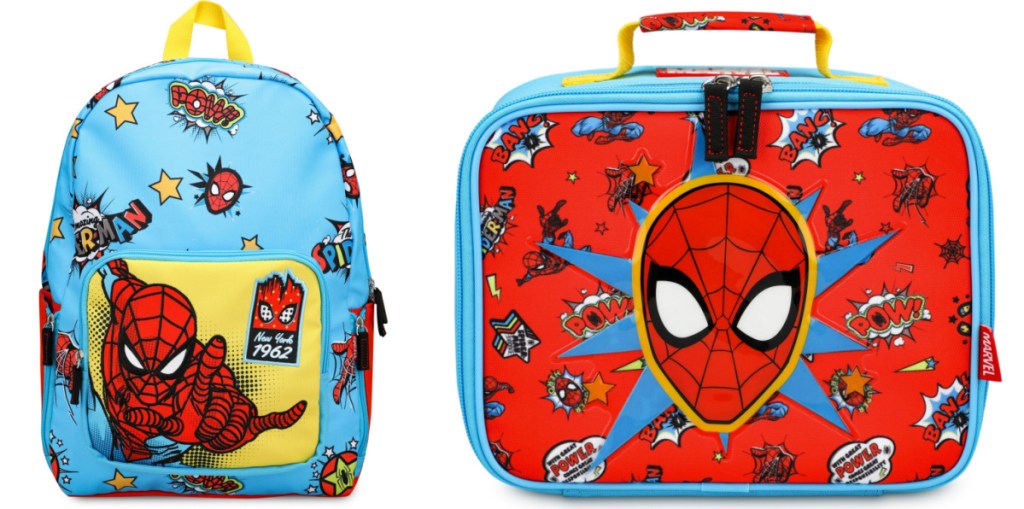 Spiderman backpack and lunch box