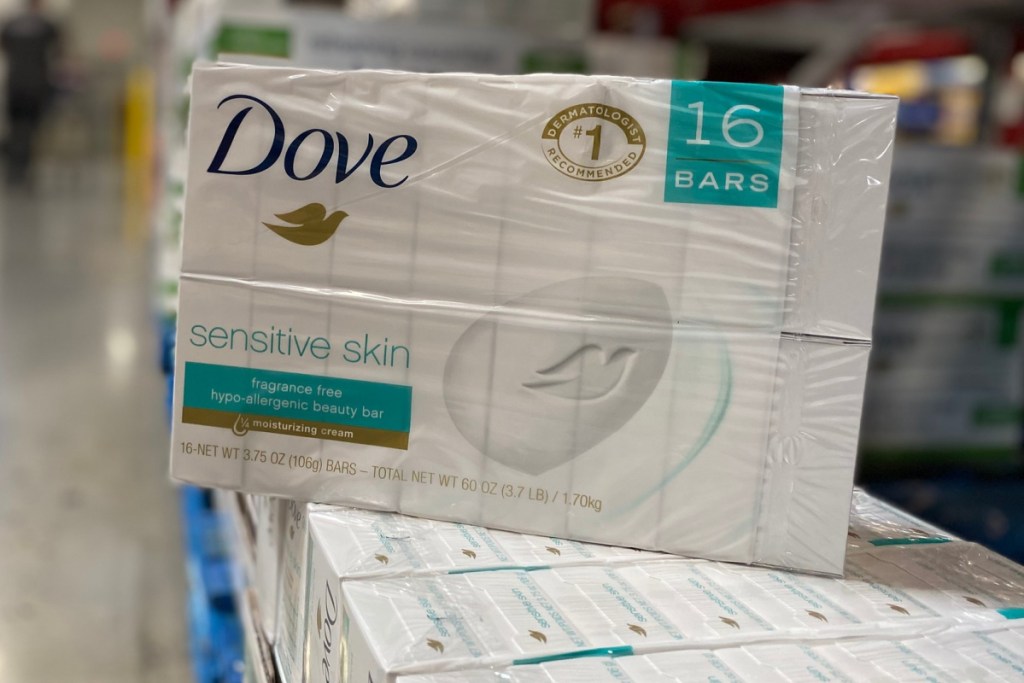 dove sensitive bars in store at sams club