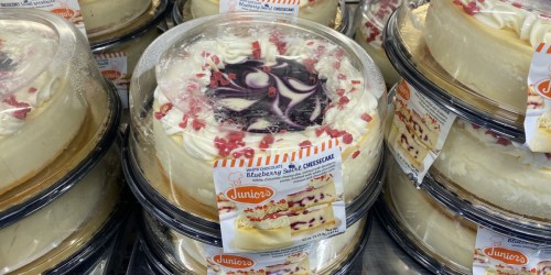 Junior’s White Chocolate Blueberry Swirl 52oz Cheesecake Just $16.99 at Costco