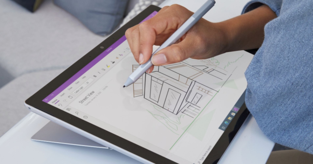 laptop surface pro folded to use laptop pen
