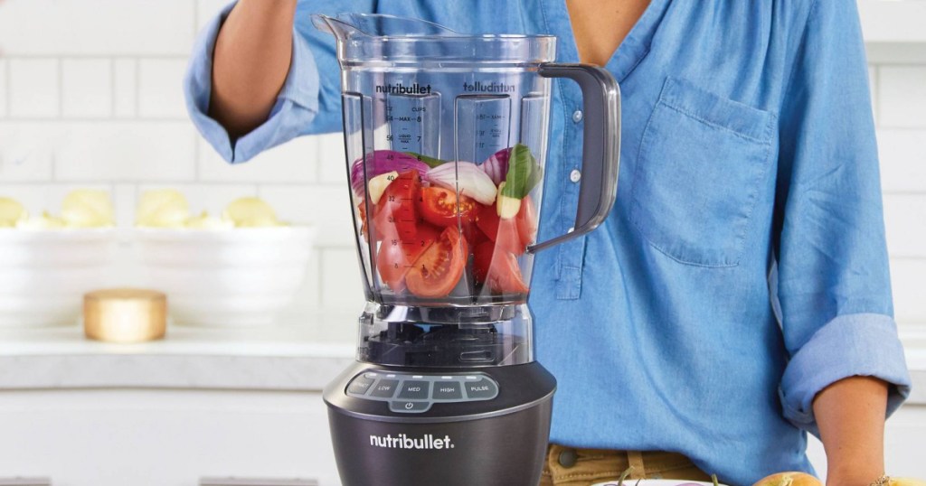 woman using nutribullet