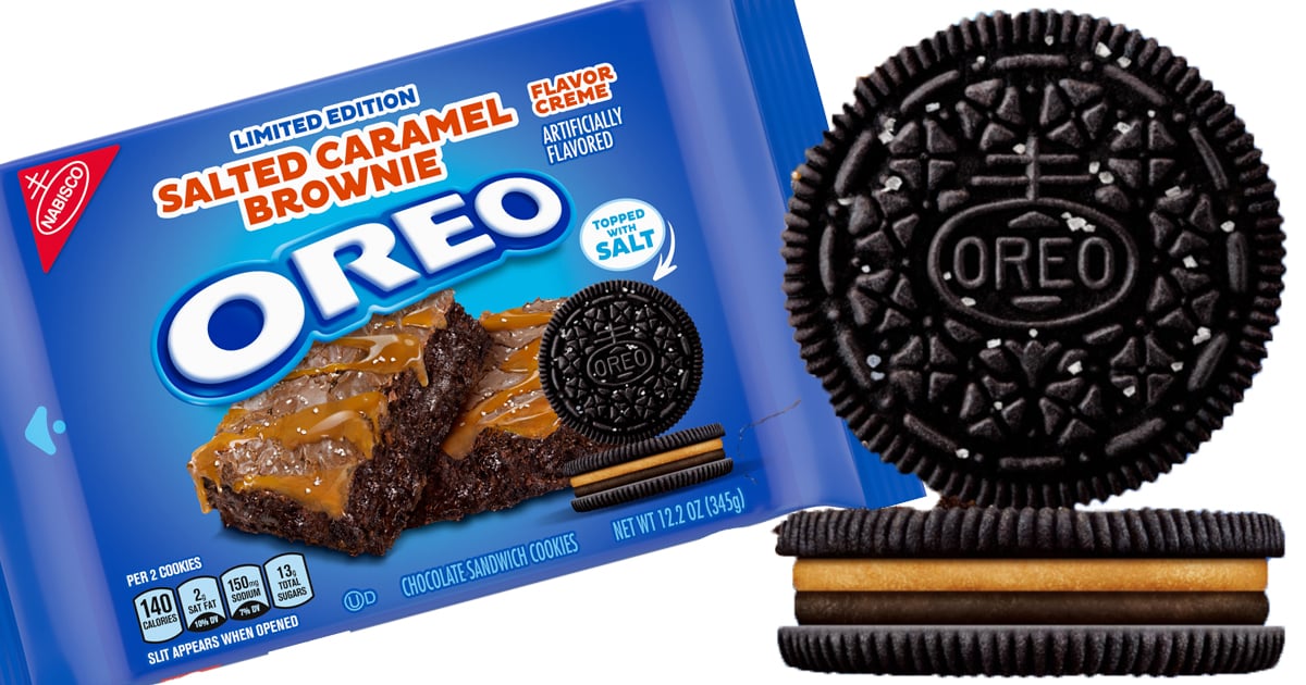 Package of salted caramel brownie Oreos