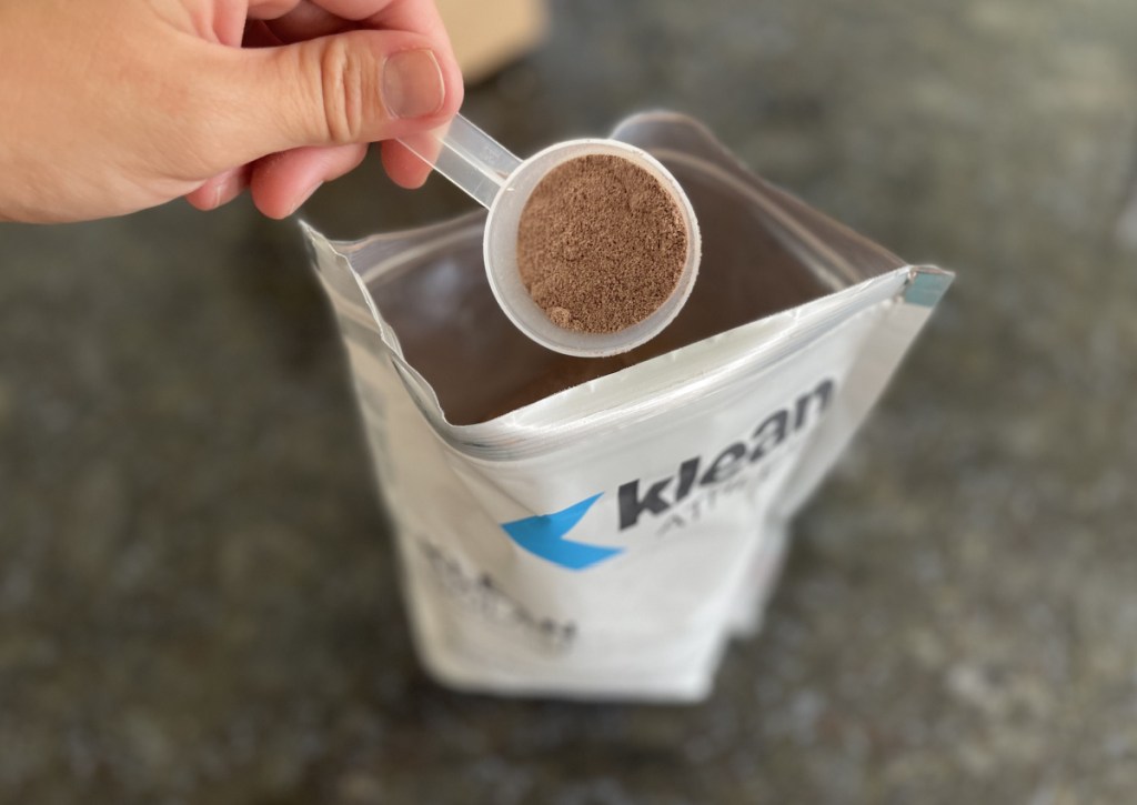 scoop of protein powder