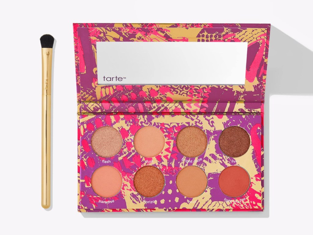 tarte eyeshadow palette and brush
