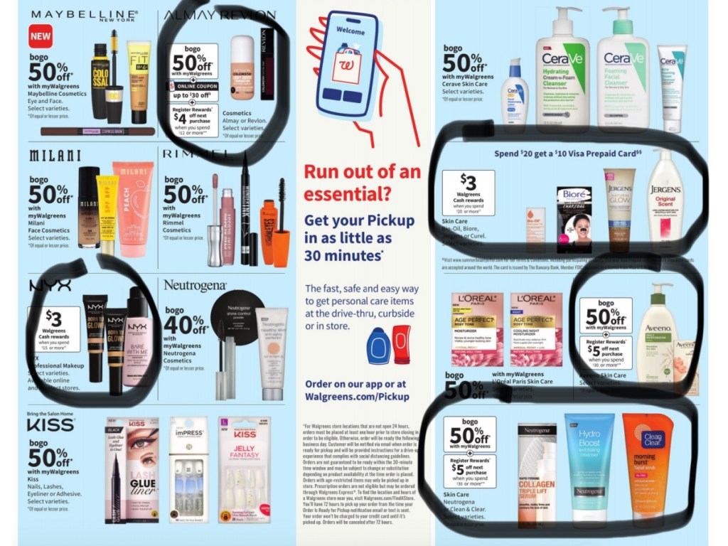 walgreens weekly sale items circled