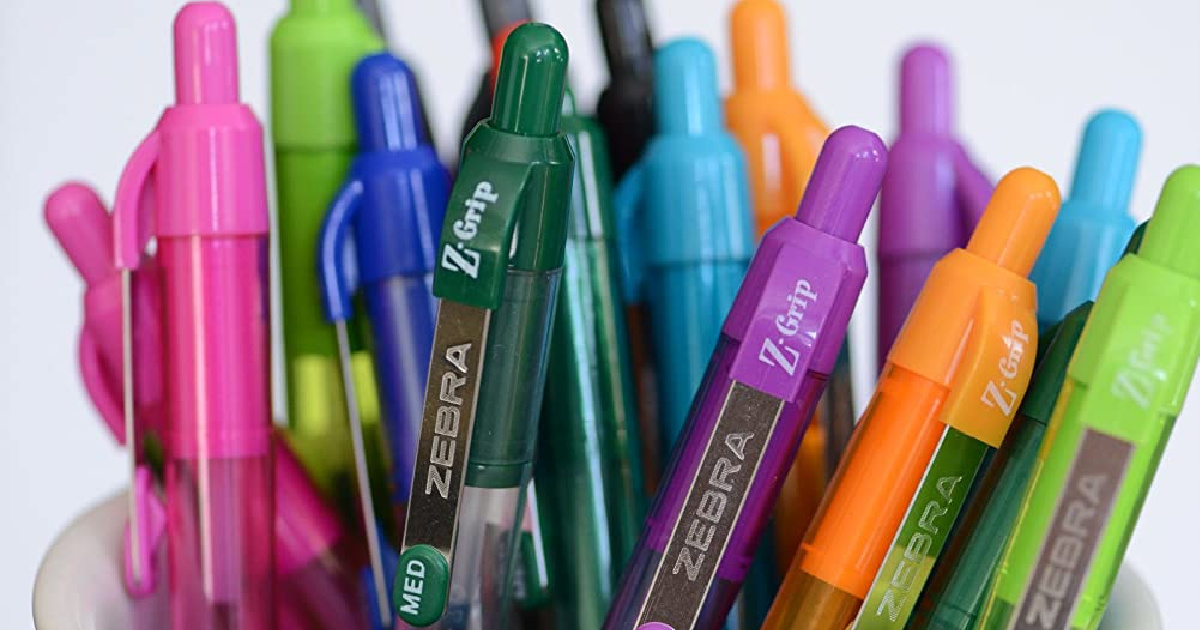colorful gel pens in a cup