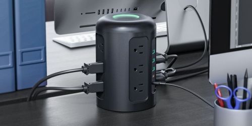 Aukey Power Strip Tower w/ 12 Outlets AND 5 USB Ports Only $30 Shipped (Regularly $60)