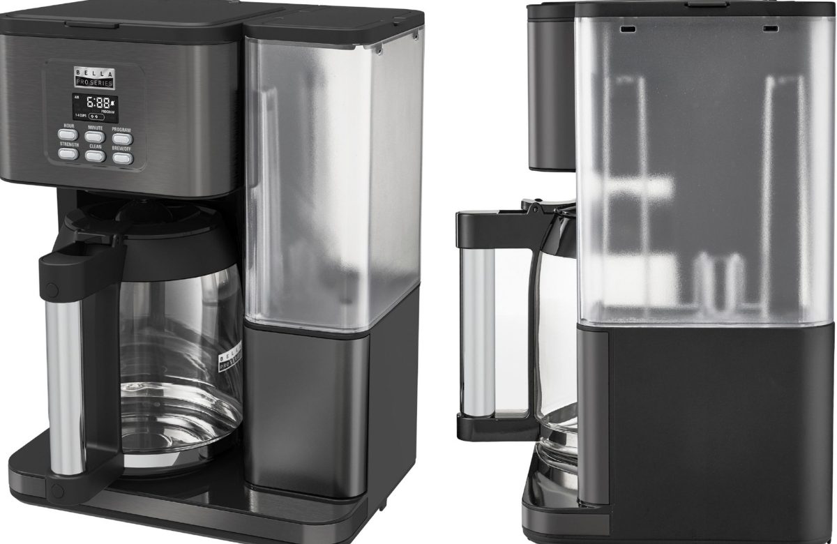 Bella Pro Series 18-Cup Coffee Maker in Black Stainless Steel