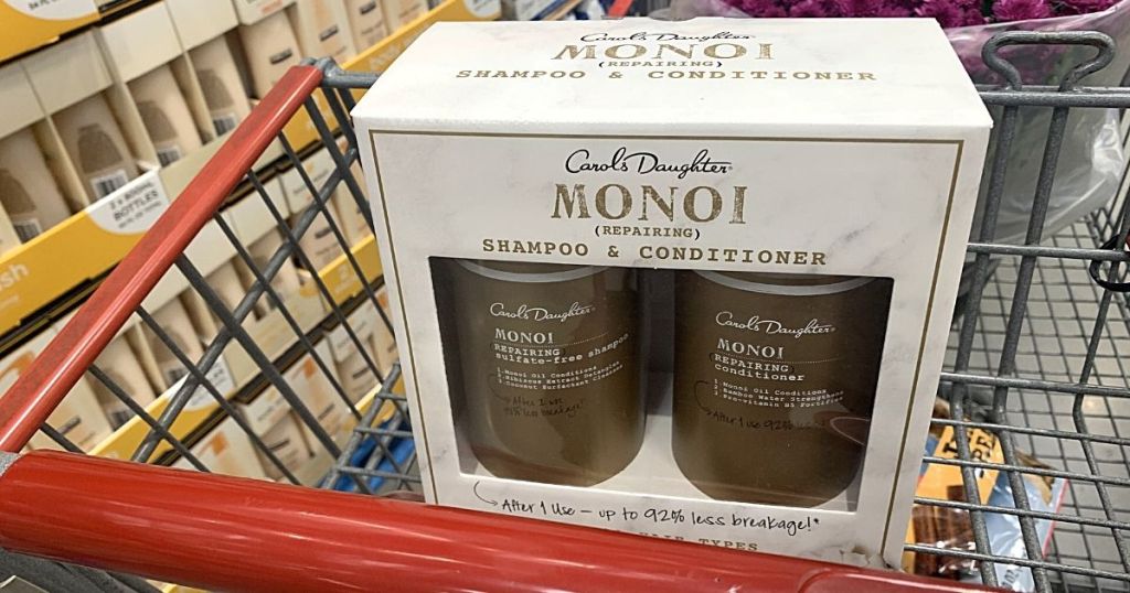 Carol's Daughter Monoi Shampoo and Conditioner in Costco shopping cart