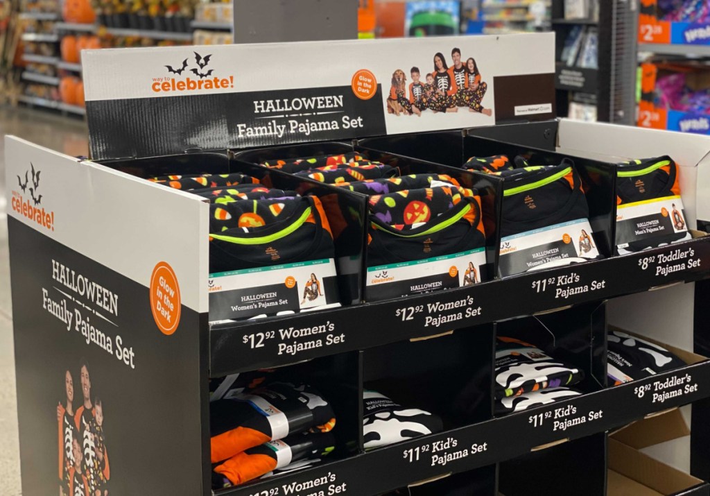 in-store display of Halloween Pajamas