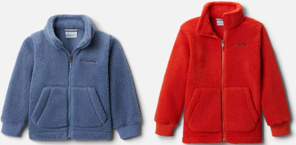 2 kids sherpa fleece columbia jackets