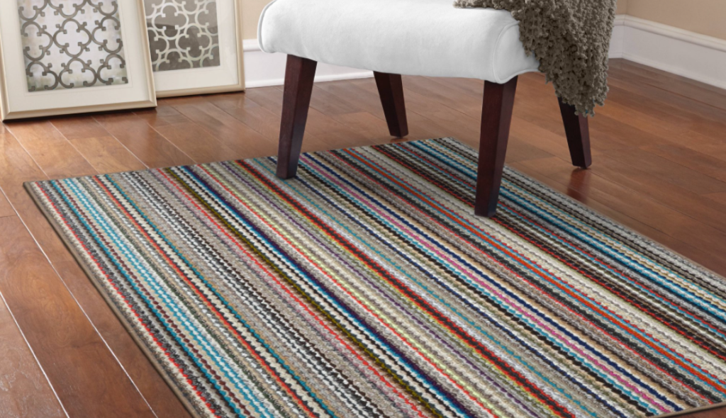 rug under a chair