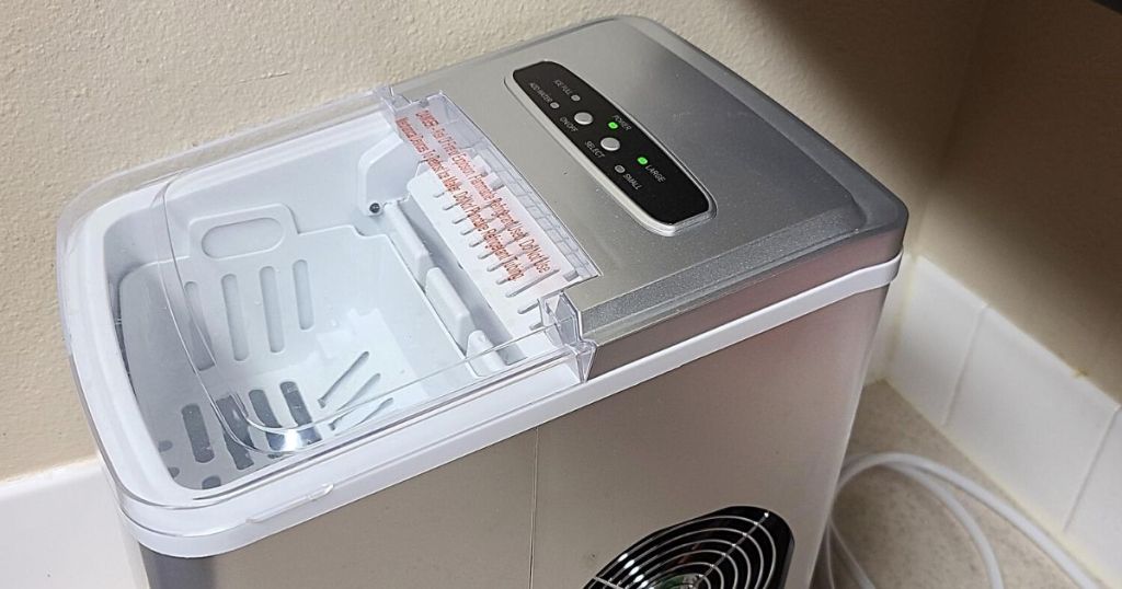 stainless steel countertop ice machine