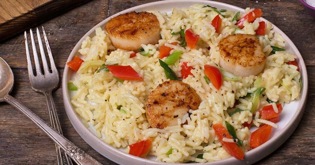 shrimp, rice and veggie dish