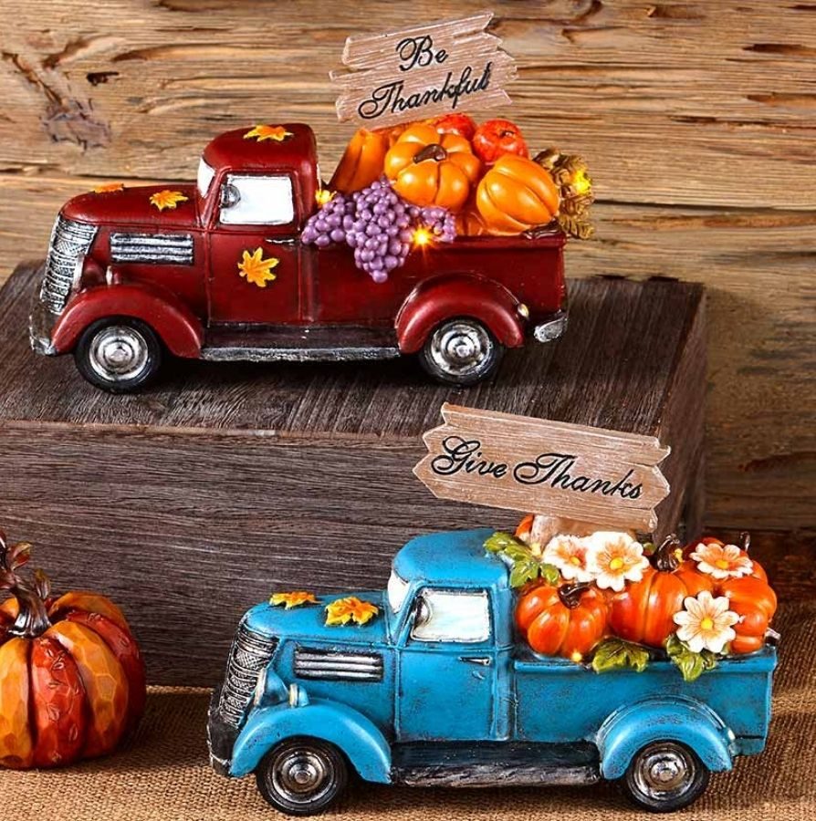 Light Up Retro Harvest Trucks